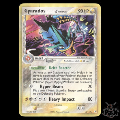 Gyarados Holo #8/110 EX Holon Phantoms Heavily Played Pokemon 2006
