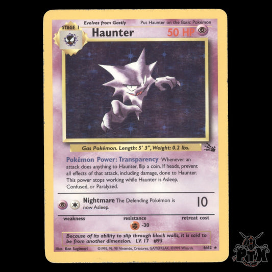 Haunter holo #6/62 Fossil LP/Lightly Played Pokemon 1999