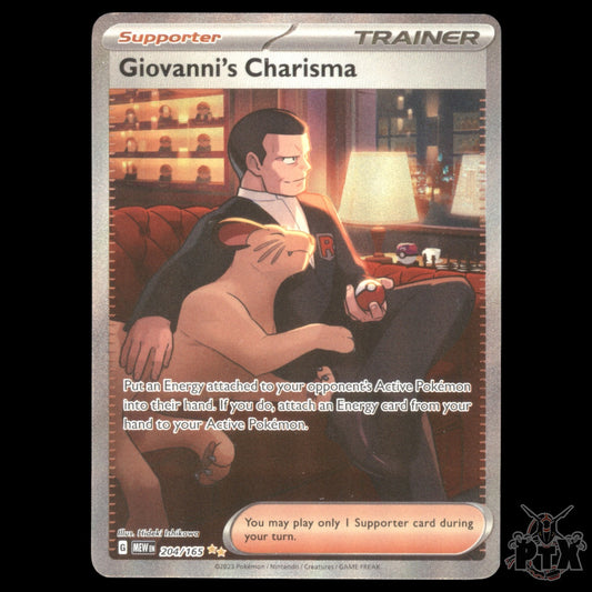 Giovanni's Charisma #204/165 151 NM/Near Mint Pokemon 2023