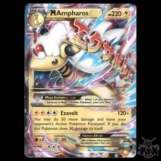 M Ampharos EX #28/98 Ancient NM/LP Pokemon 2015