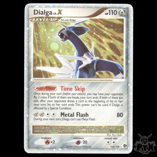 Dialga Lv.X #105/106 Great Encounters MP/Moderatly Played Pokemon 2008