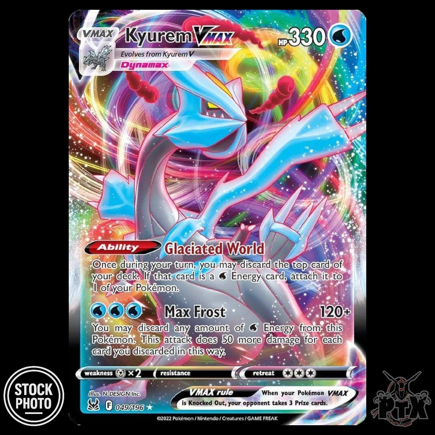 Kyurem VMAX #049/196 Lost Origin NM/Near Mint Pokemon 2022