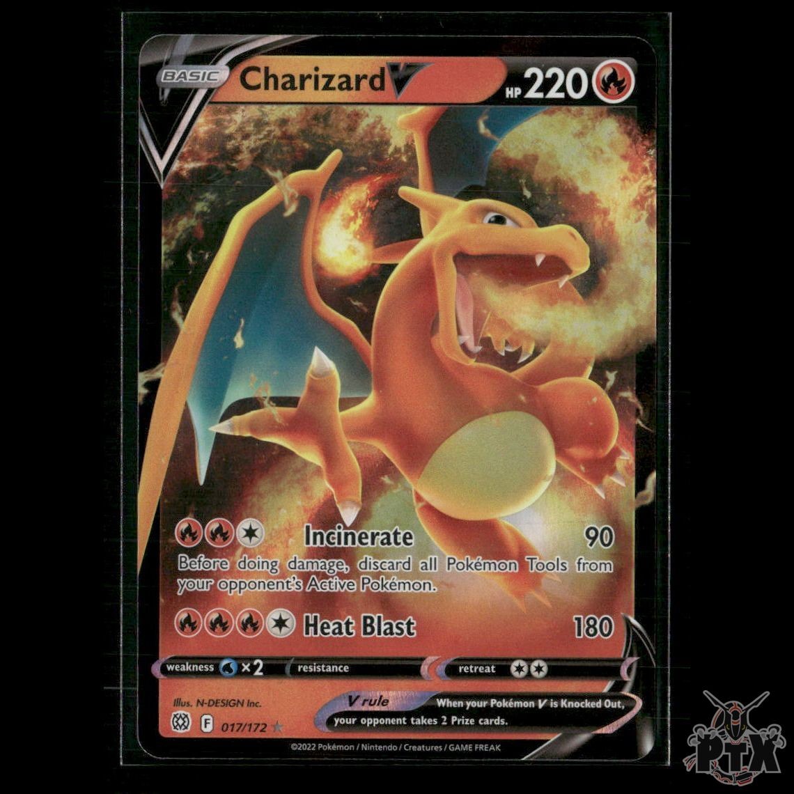 Charizard V 017/172 SWSH09: Brilliant Stars NM Pokemon