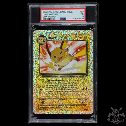 Dark Raichu Reverse Holo S3 PSA 5 Legendary Collection Box Topper Pokemon