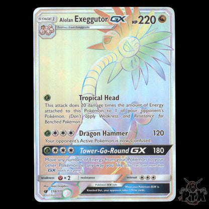 Alolan Exeggutor gx #118/111 Crimson Invasion NM/Near Mint Pokemon 2017