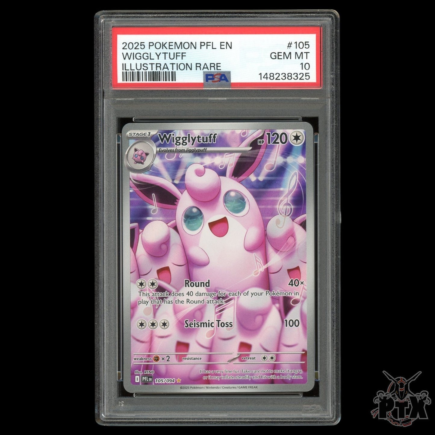 Wigglytuff 105/094 PSA 9 Phantasmal Flames Pokemon 2025