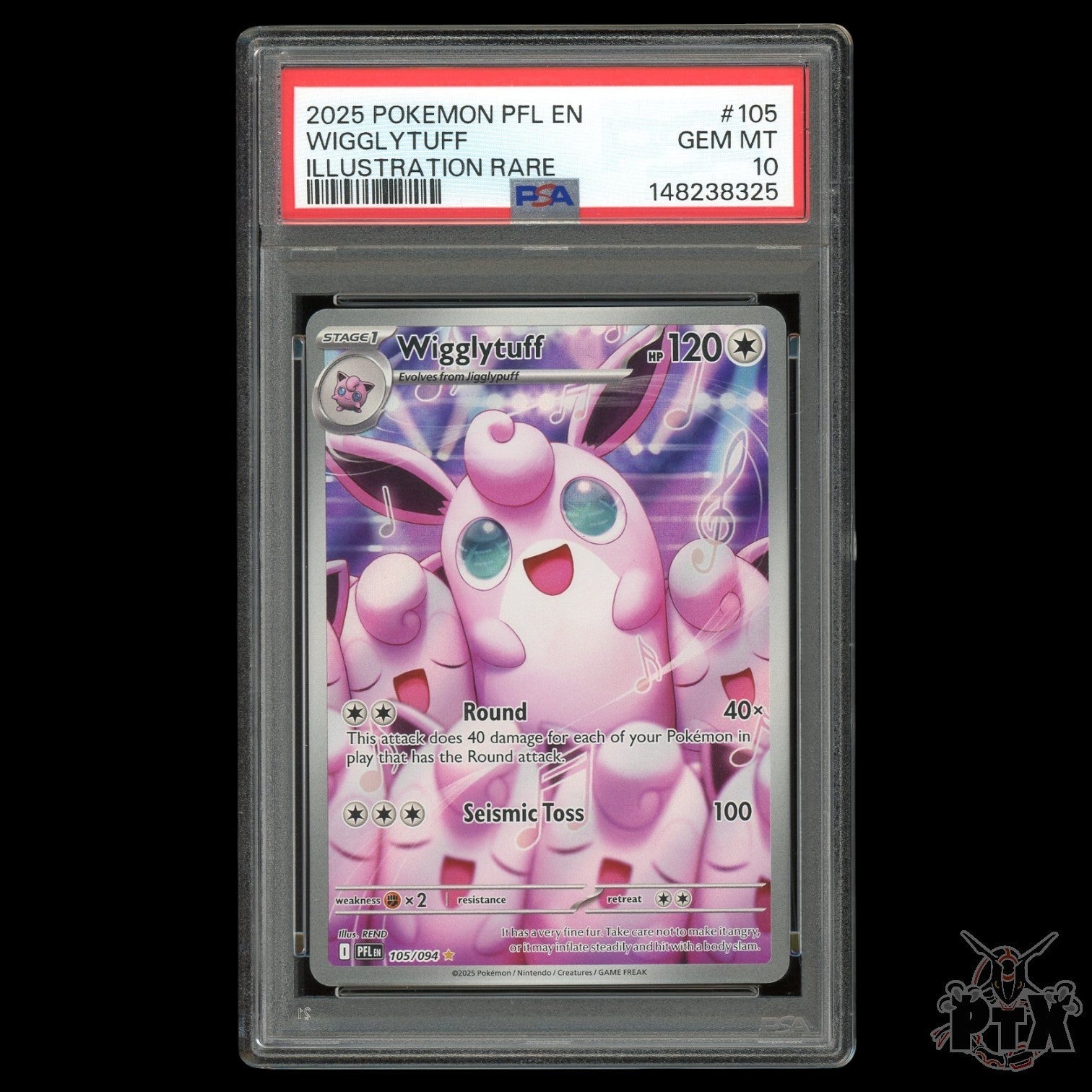 Wigglytuff 105/094 PSA 9 Phantasmal Flames Pokemon 2025