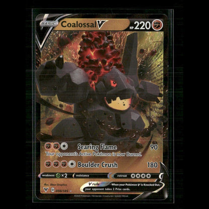 Coalossal V 098/185 SWSH04: Vivid Voltage NM Pokemon