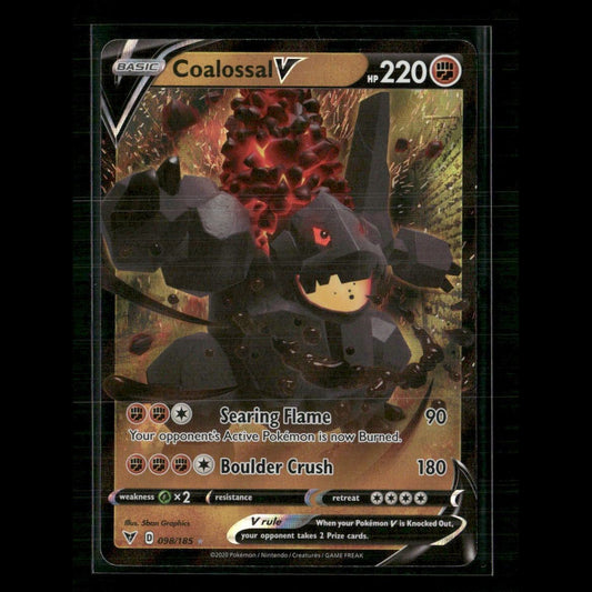 Coalossal V 098/185 SWSH04: Vivid Voltage NM Pokemon