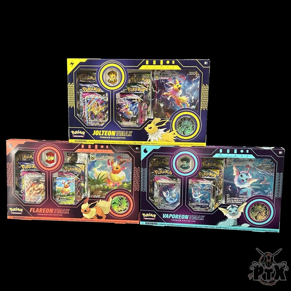 Eeveelution VMAX Premium Collection Vaporeon Flareon Jolteon SET OF 3 Pokemon