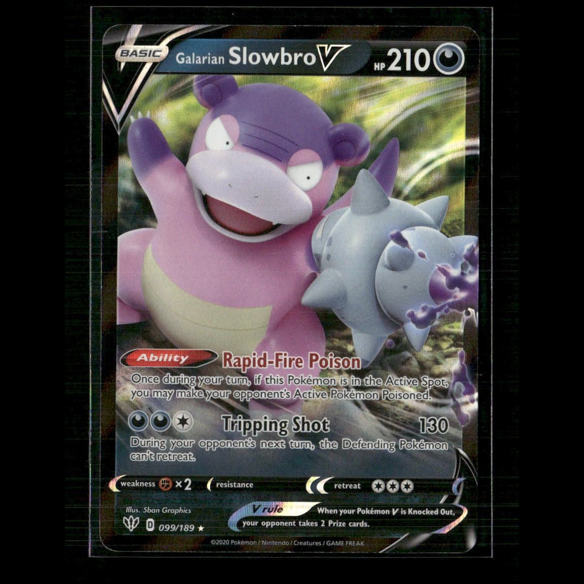 Galarian Slowbro V 099/189 SWSH03: Darkness Ablaze NM Pokemon