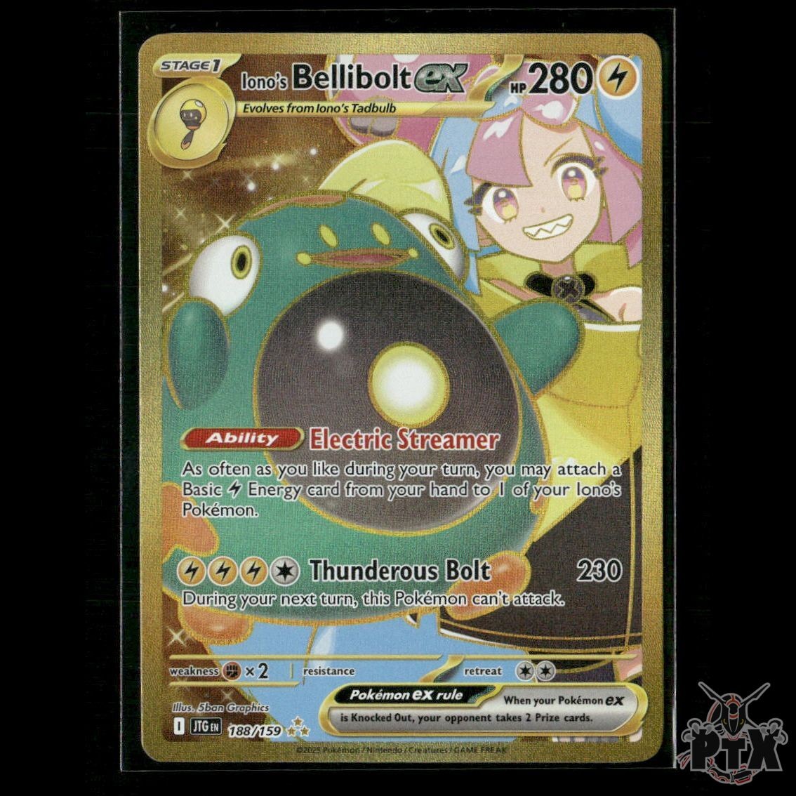 Iono's Bellibolt ex 188/159 SV09: Journey Together NM Pokemon