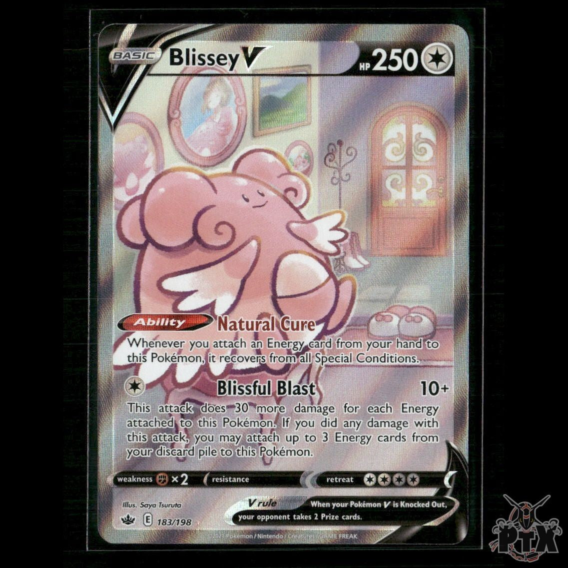 Blissey V (Alternate Full Art) 183/198 SWSH06: Chilling Reign NM Pokemon