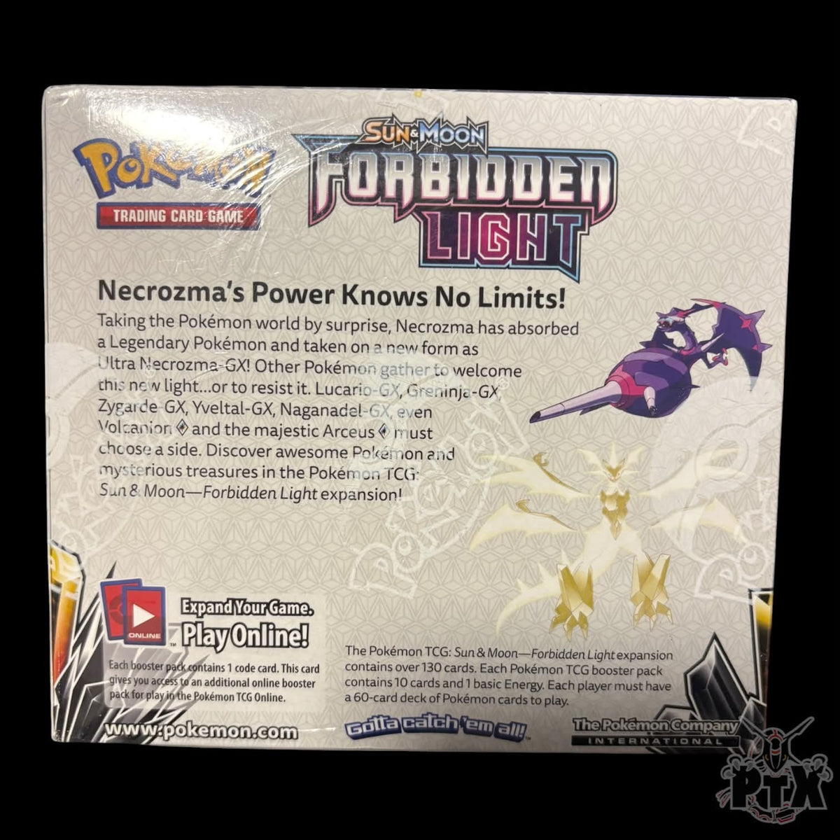 Forbidden Light Booster Box w/Acrylic Sun & Moon Factory Sealed Pokemon 2018