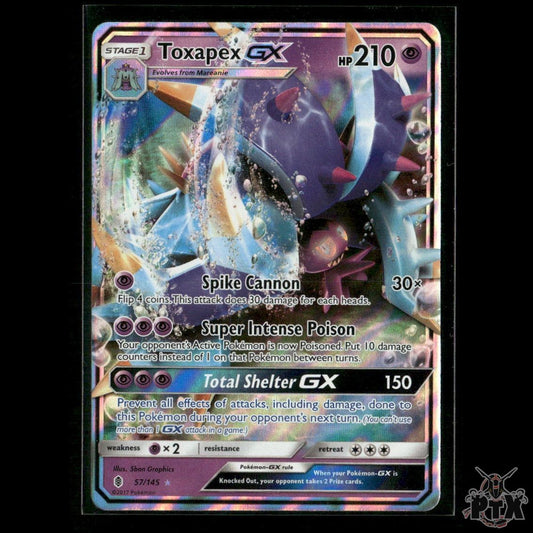 Toxapex GX 57/145 SM - Guardians Rising NM Pokemon