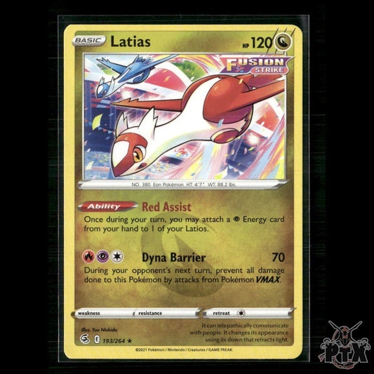 Latias 193/264 SWSH08: Fusion Strike LP Pokemon