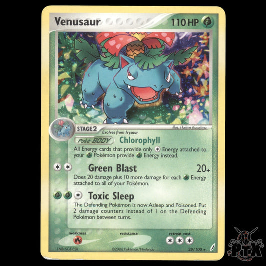 Venusaur Holo #28/100 EX Crystal Guardians MP(Micro Crease) Pokemon 2006