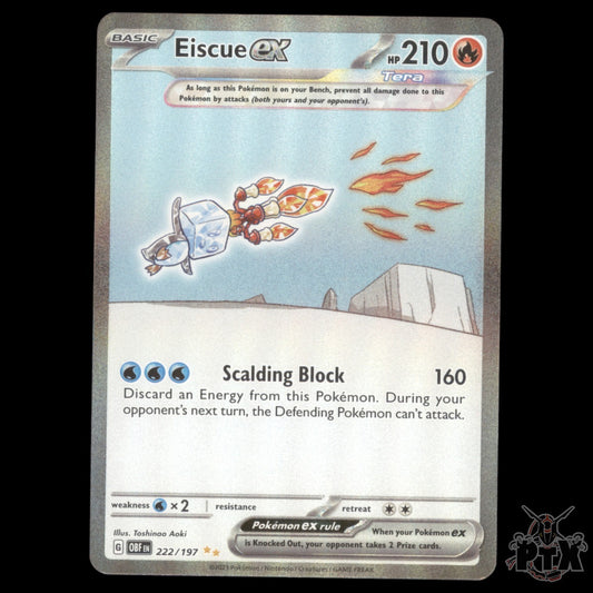 Eiscue ex #222/197 Obsidian Flames NM/Near Mint Pokemon 2023