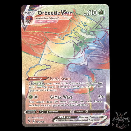 Orbeetle Vmax #186/185 Vivid Voltage NM/Near Mint Pokemon 2020
