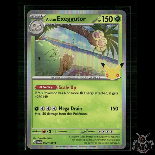 Alolan Exeggutor 002/128 ME: 30th Celebration NM Pokemon
