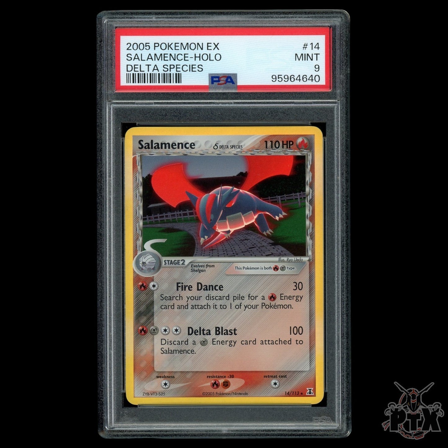 Salamence Holo #14/113 PSA 9 EX Delta Species Pokemon 2005