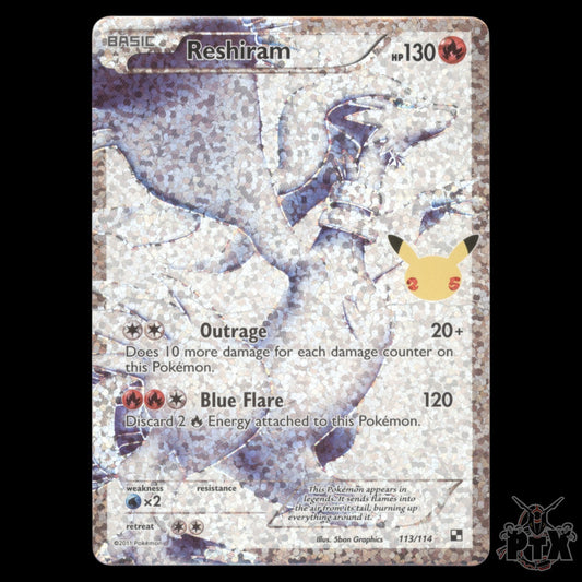 Reshiram #113/114 Celebrations NM/Near Mint Pokemon 2021