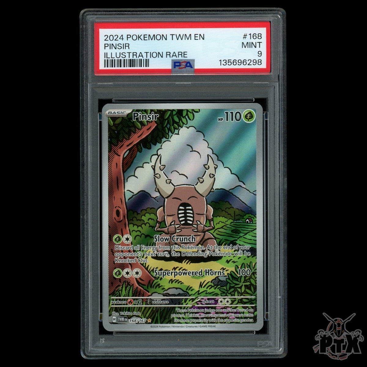 Pinsir 168/167 PSA 9 Twilight Masquerade Pokemon 2024
