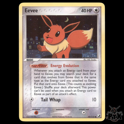 Eevee Reverse Holo #55/115 EX Unseen Forces NM/Near Mint Pokemon 2005