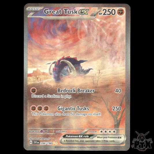 Great Tusk ex #246/198 Scarlet & Violet Base NM/Near Mint Pokemon 2023