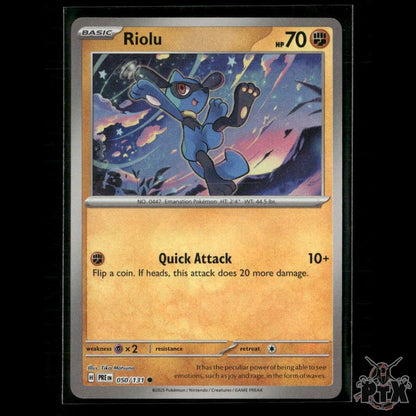 Riolu (Master Ball Pattern) 050/131 SV: Prismatic Evolutions NM Pokemon