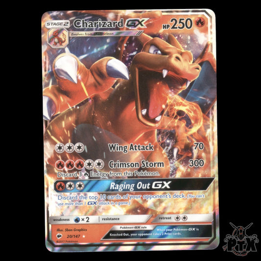 Charizard gx #20/147 Burning Shadows NM/Near Mint Pokemon 2017