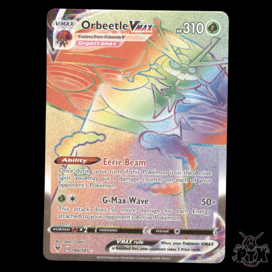 Orbeetle Vmax #186/185 Vivid Voltage NM/Near Mint Pokemon 2020
