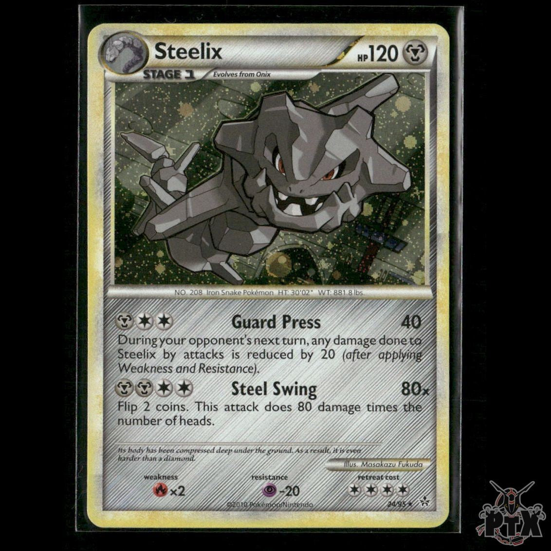Steelix Holo 24/95 (HGSS Unleashed) Deck Exclusives LP Pokemon