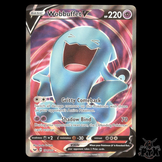 Wobbuffet V #191/202 Sword & Shield Base Set NM/Near Mint Pokemon 2020