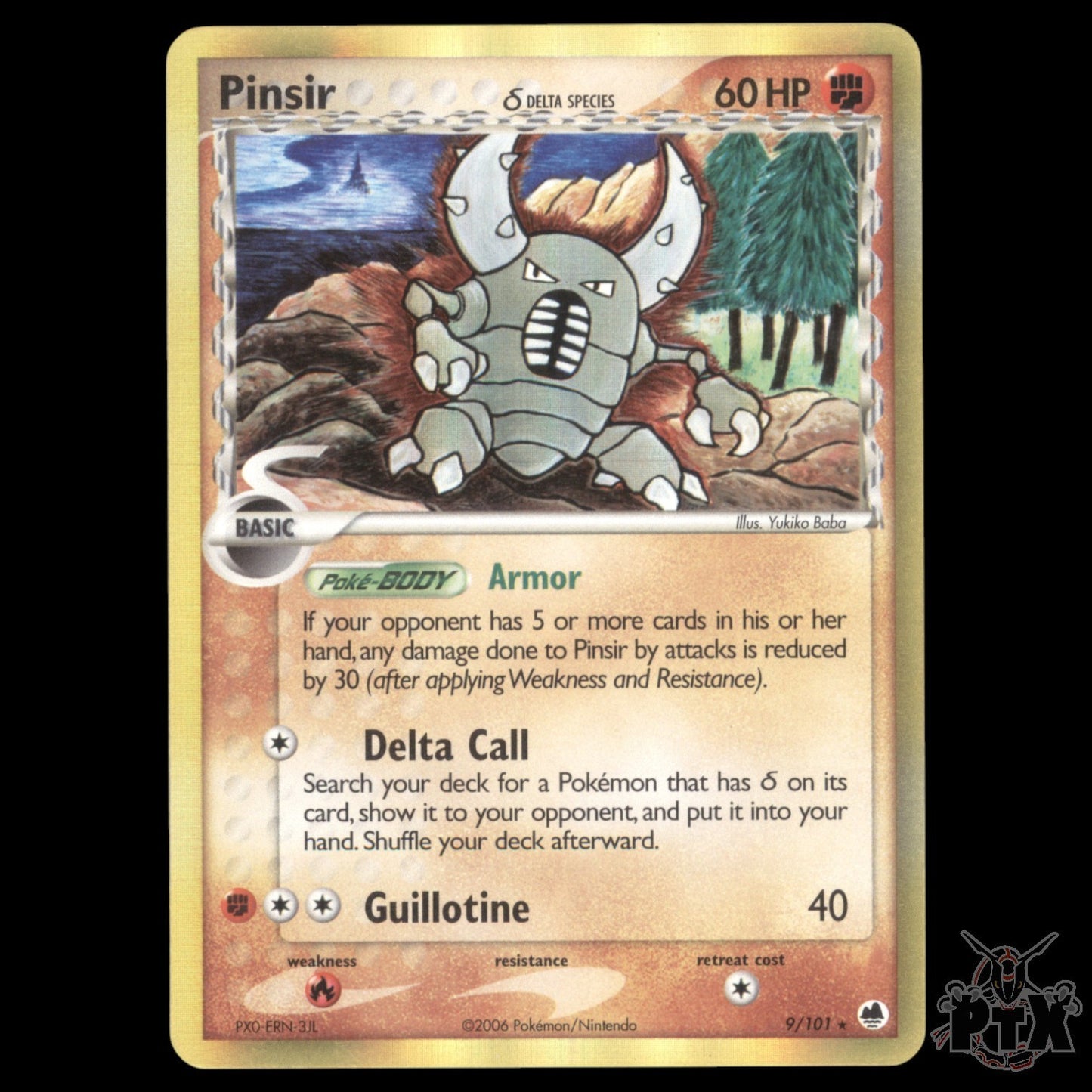 Pinsir Holo #9/101 EX Dragon Frontiers NM/LP Pokemon 2006