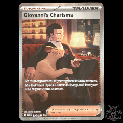 Giovanni's Charisma #204/165 151 NM/Near Mint Pokemon 2023