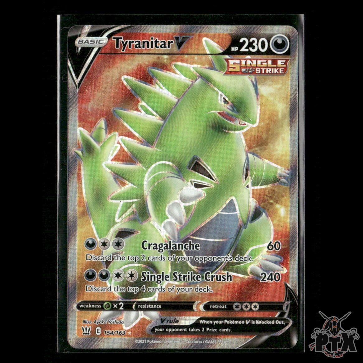 Tyranitar V (Full Art) 154/163 SWSH05: Battle Styles NM Pokemon