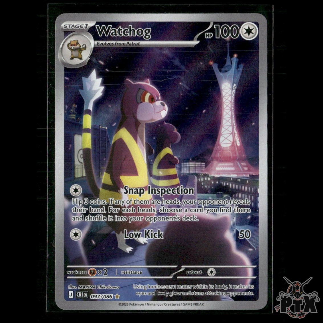 Watchog 097/086 ME04: Chaos Rising NM Pokemon