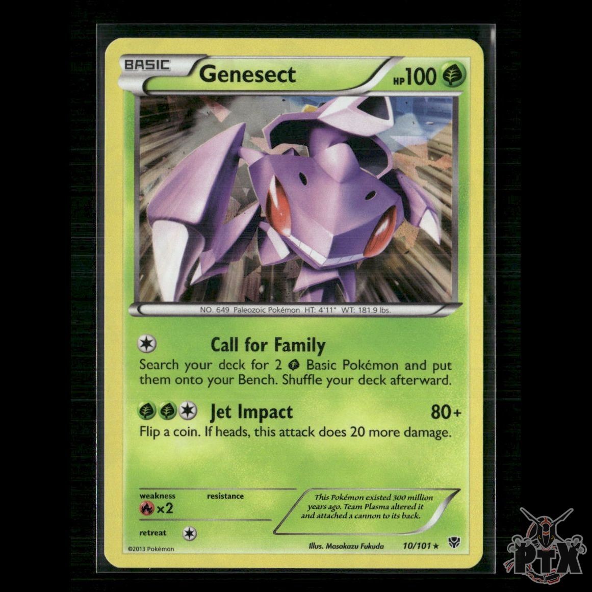 Genesect 10/101 Plasma Blast NM Pokemon (Cracked Ice Holo)