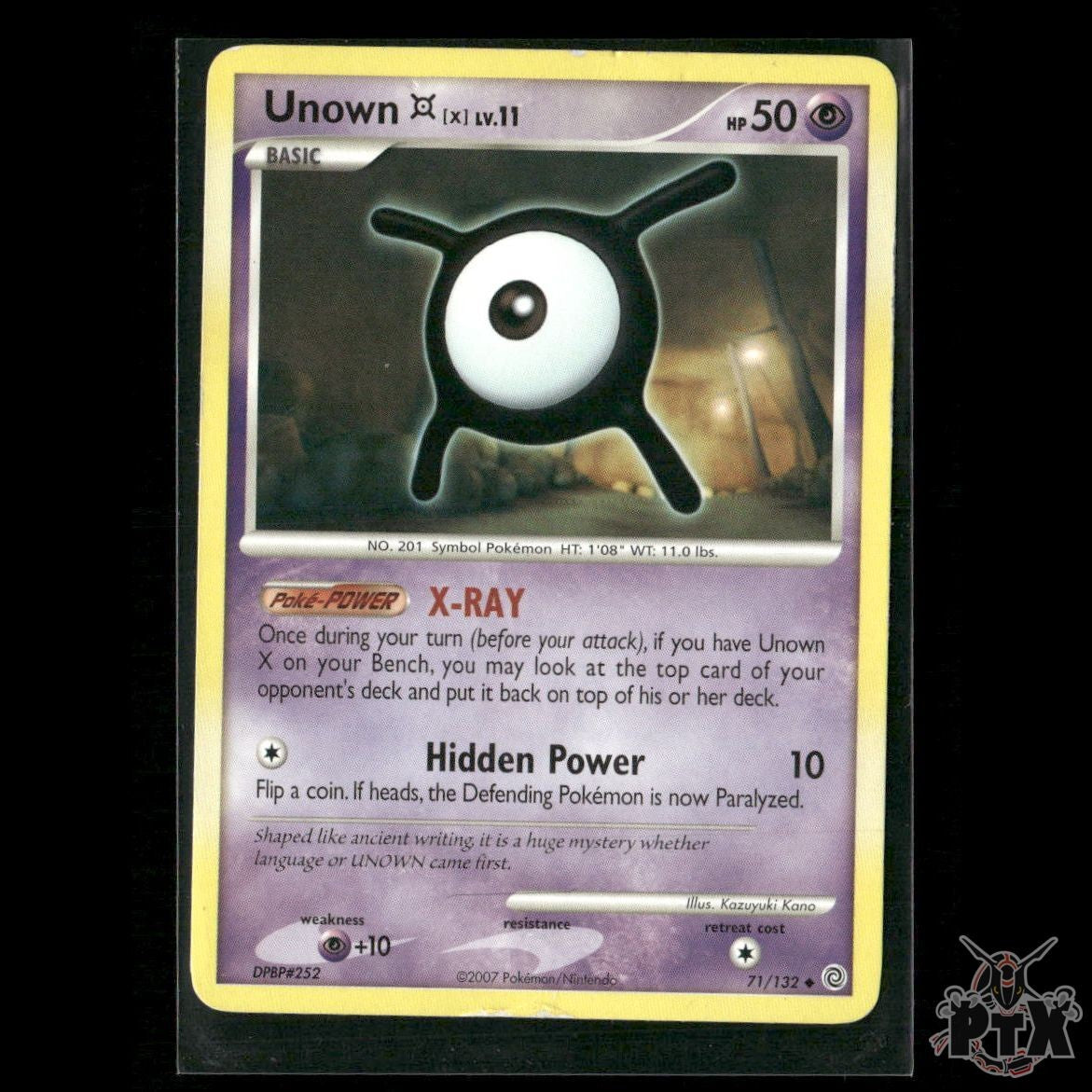 Unown [X] 71/132 Secret Wonders HP Pokemon