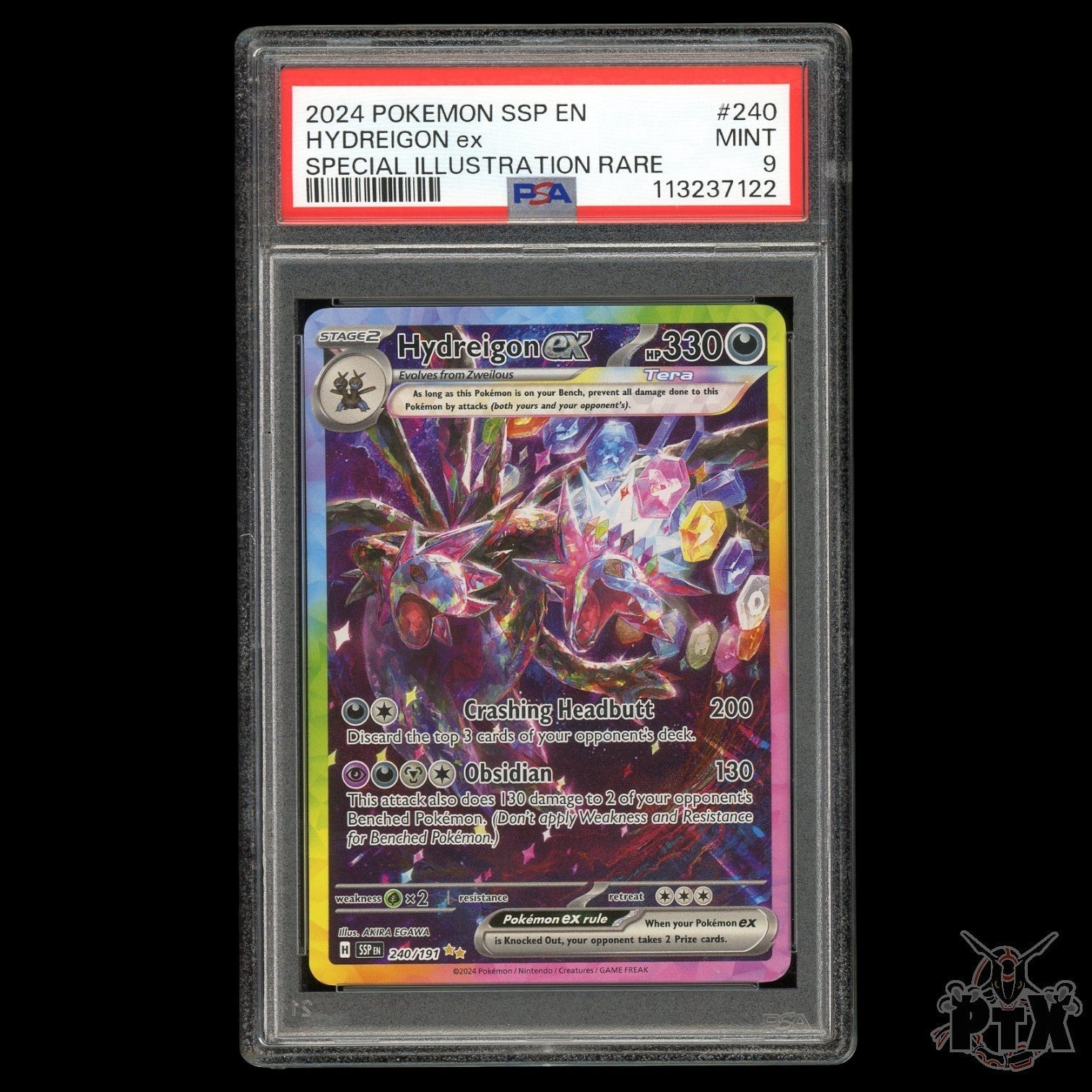 Hydreigon ex #240/191 PSA 9 Surging Sparks Pokemon 2024