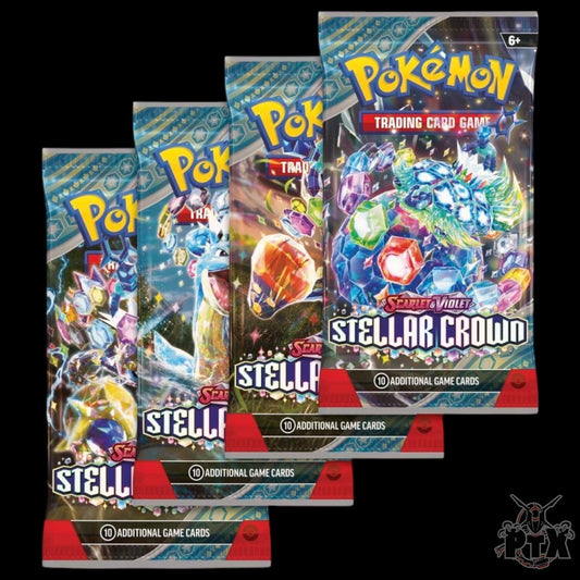 Stellar Crown Booster Pack Art Set X4 Pack Pokemon 2024
