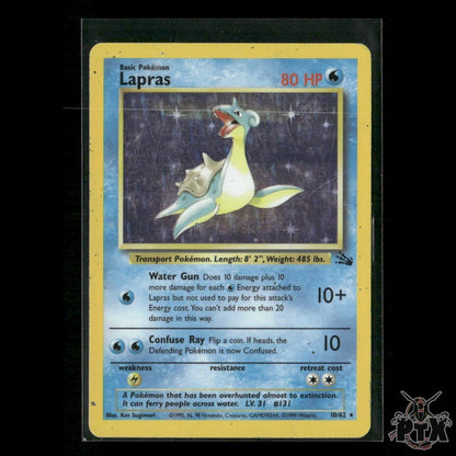 Lapras Holo 10/62 Fossil HP Pokemon