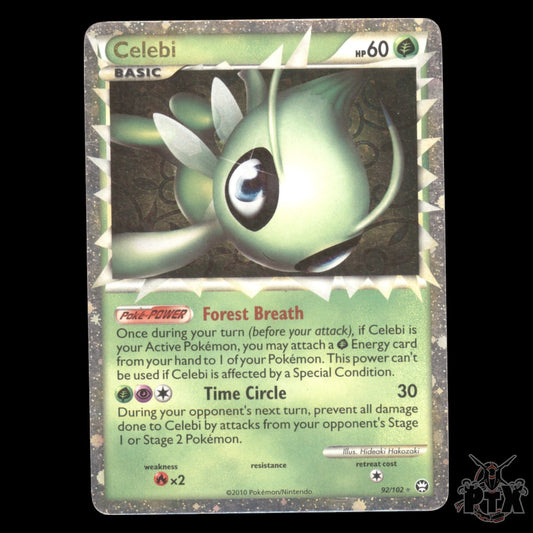 Celebi Prime #92/102 Triumphant MP/Moderatly Played Pokemon 2010