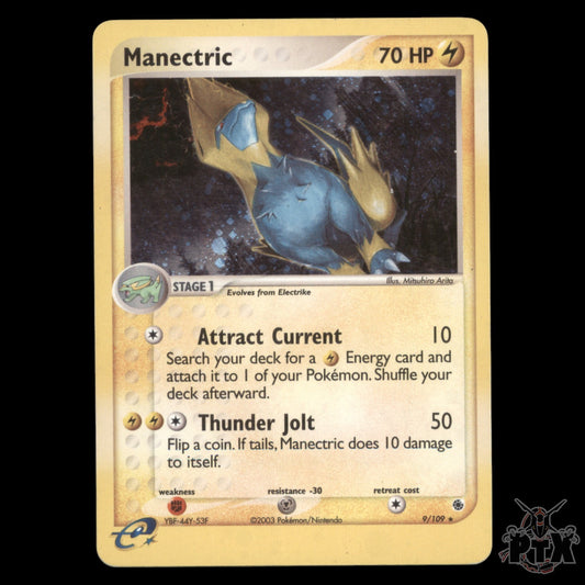Manectric Holo #9/109 EX Ruby & Sapphire LP/MP Pokemon 2003