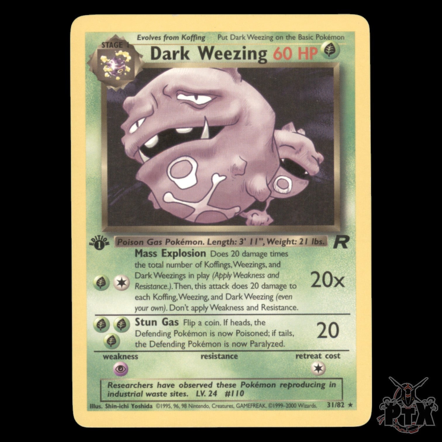 Dark Weezing 1st Edition #31/82 Team Rocket NM/Near Mint Pokemon 2000
