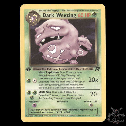 Dark Weezing 1st Edition #31/82 Team Rocket NM/Near Mint Pokemon 2000
