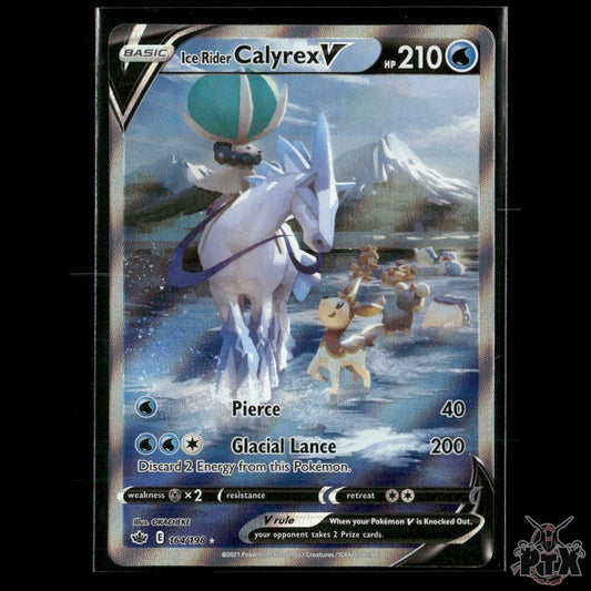 Ice Rider Calyrex V (Alternate Full Art) 164/198 Chilling Reign NM Pokemon