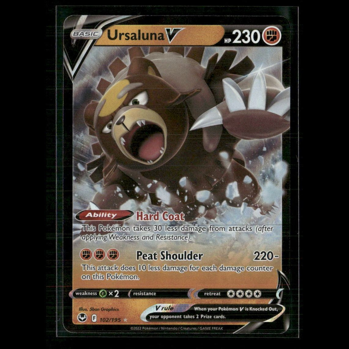 Ursaluna V 102/195 SWSH12: Silver Tempest NM Pokemon