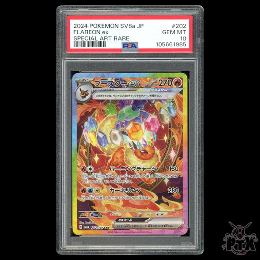 Flareon EX #202/187 PSA 10 Japanese Terastral Festival Pokemon 2024